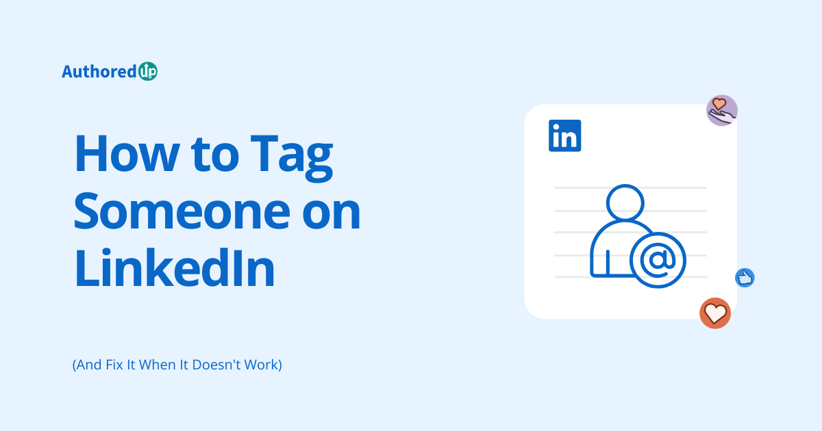 how to tag people in a linkedIn post 