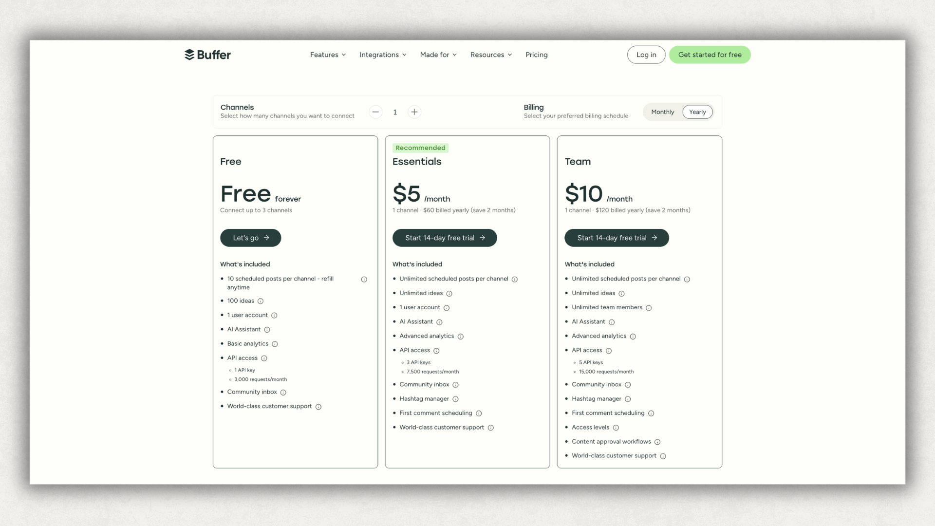 buffer-pricing