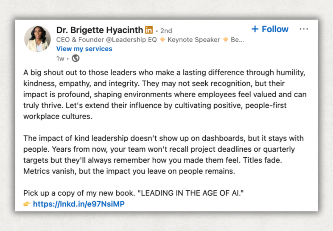 dr brigette hyacinth example