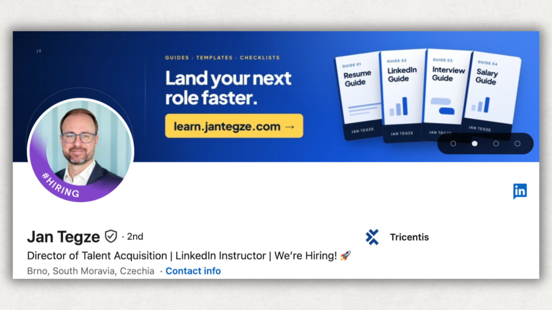 jan tegze linkedin profile