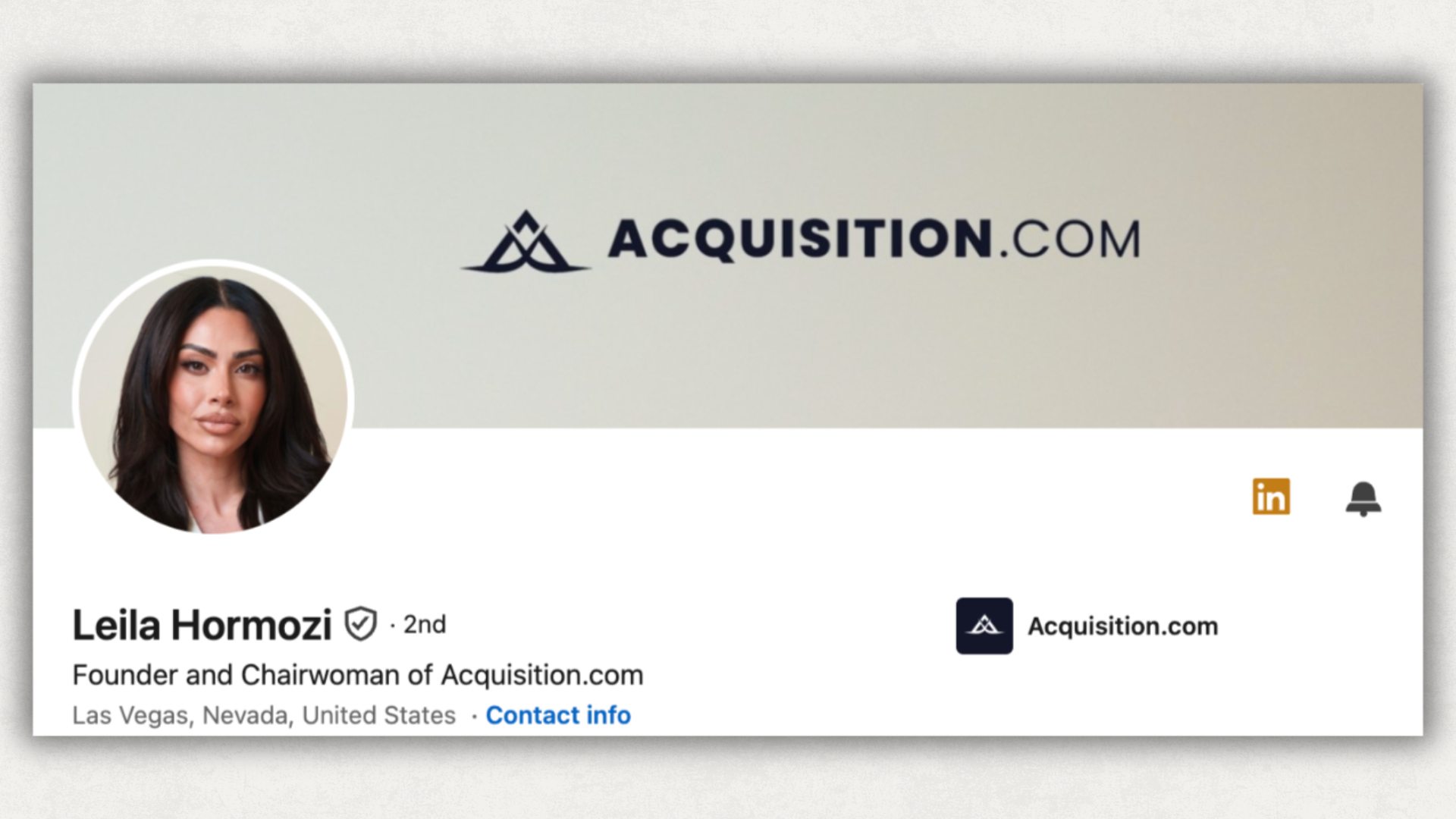 leila hormozi linkedin profile