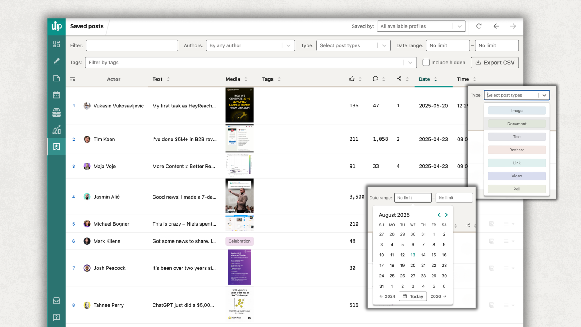save linkedin posts using linkedin