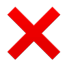 Red X mark indicating error or incorrect.