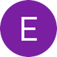 Purple circle with a white uppercase letter E in the center.