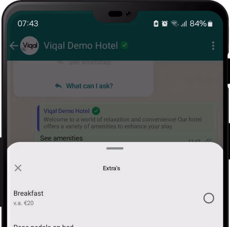 Upselling con Virtual Concierge 