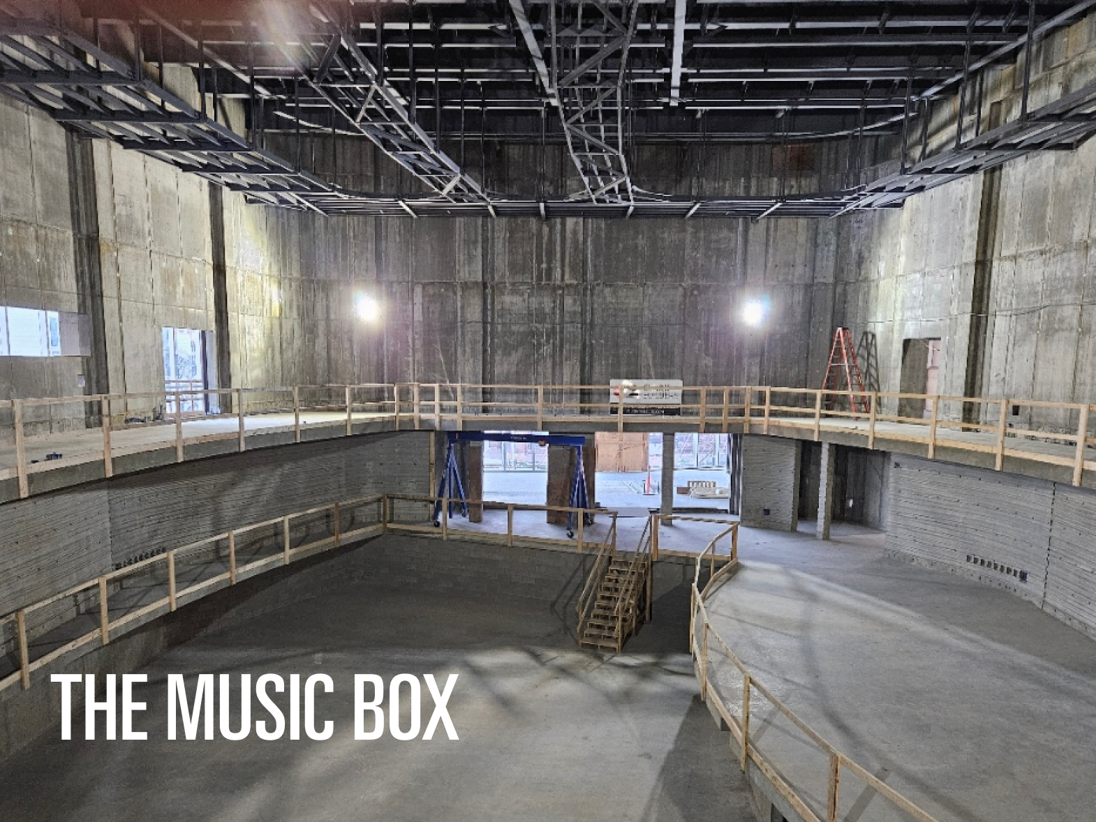 Construction progress on the music box