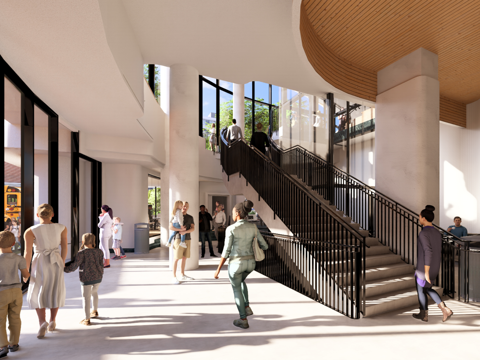 Rendering of the new entrance to the Winspear Expansion