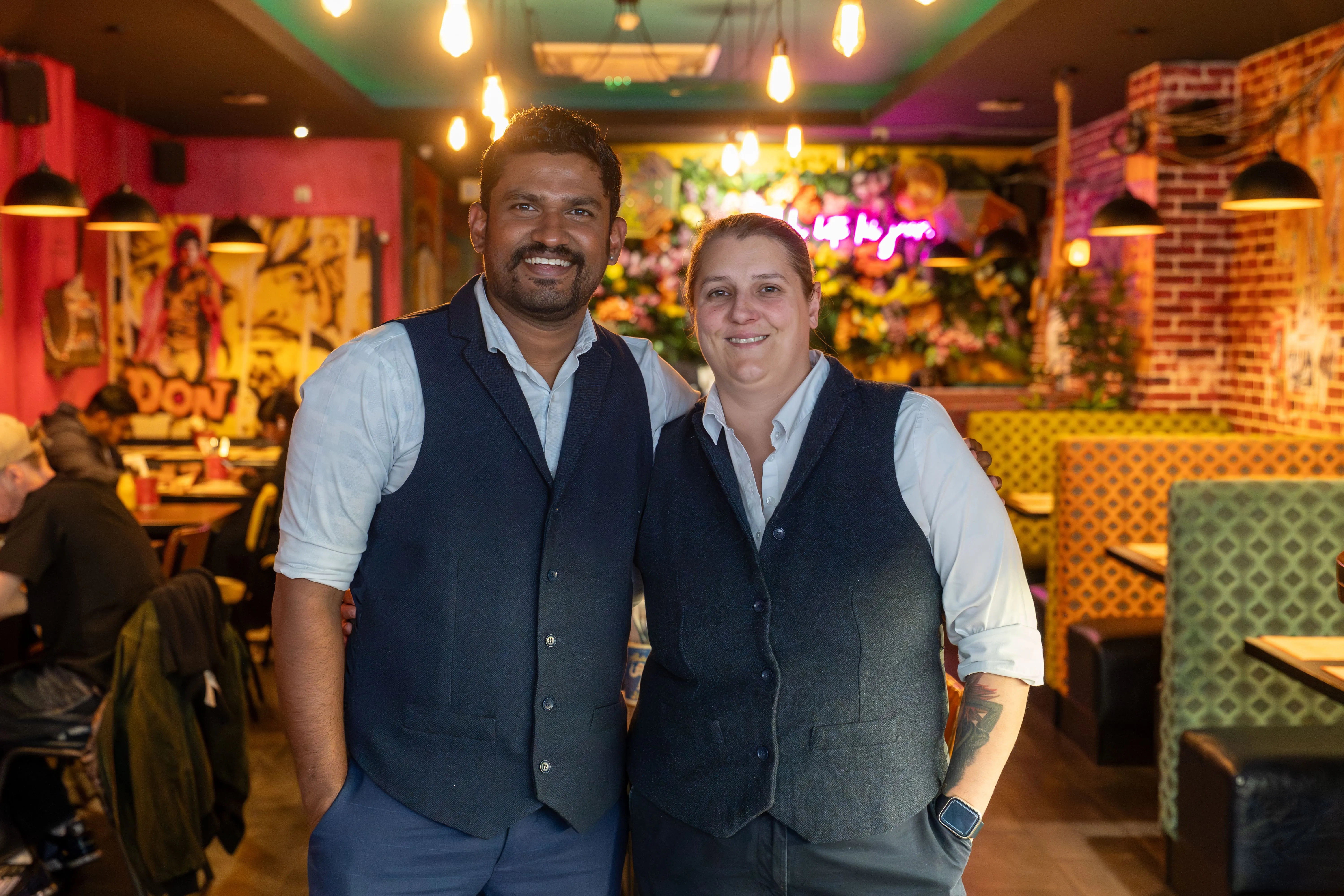 Two of the My Delhi restaurant managers