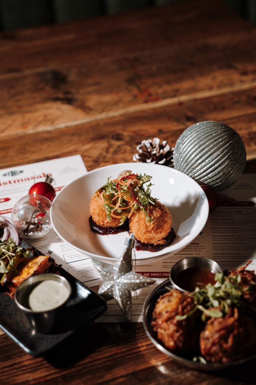 Festive table set with My Delhi’s Christmas dishes