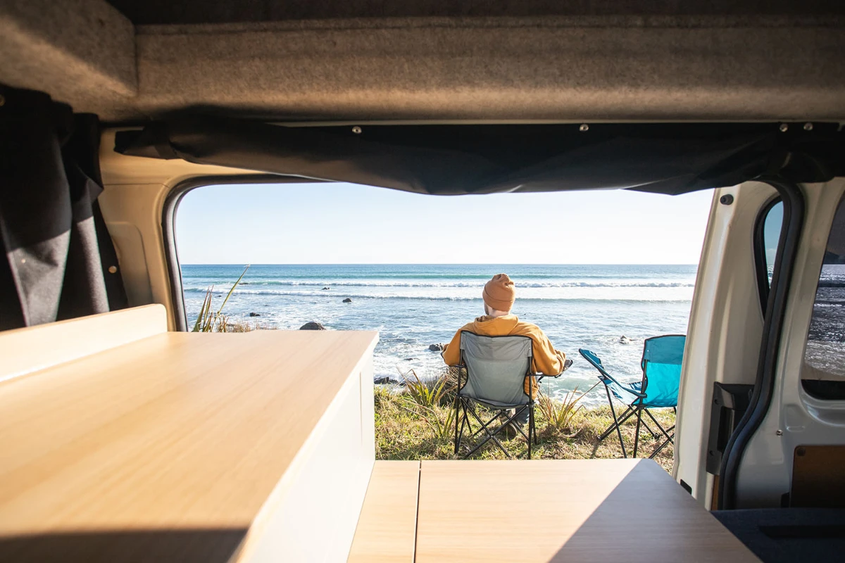 Campervan at the beach