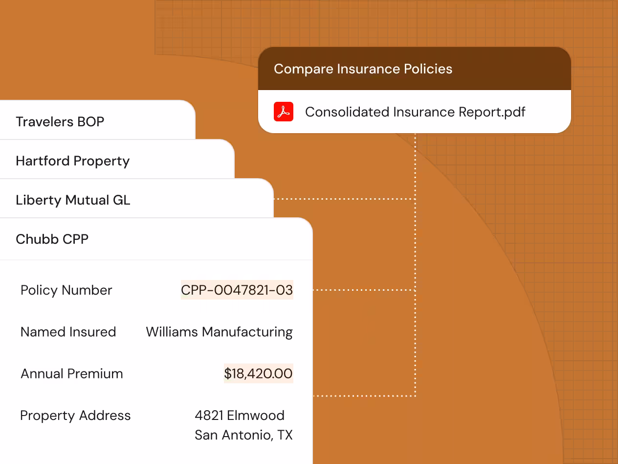Policy checking workflow for insurance brokers