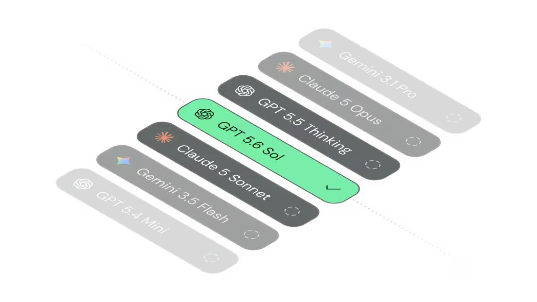 AI model selection menu with available models in Cassidy Enterprise.