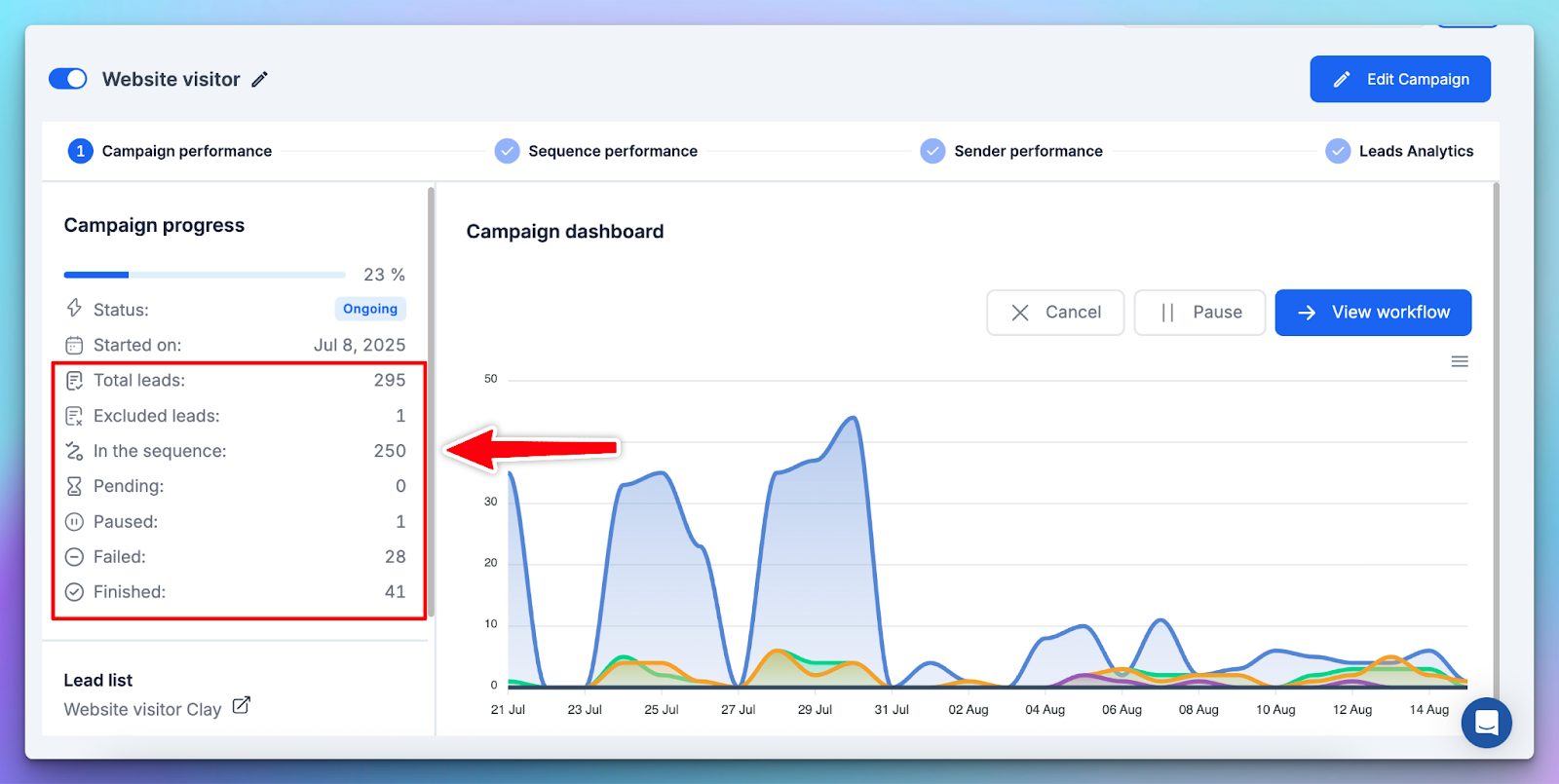 View Pending Leads in HeyReach.