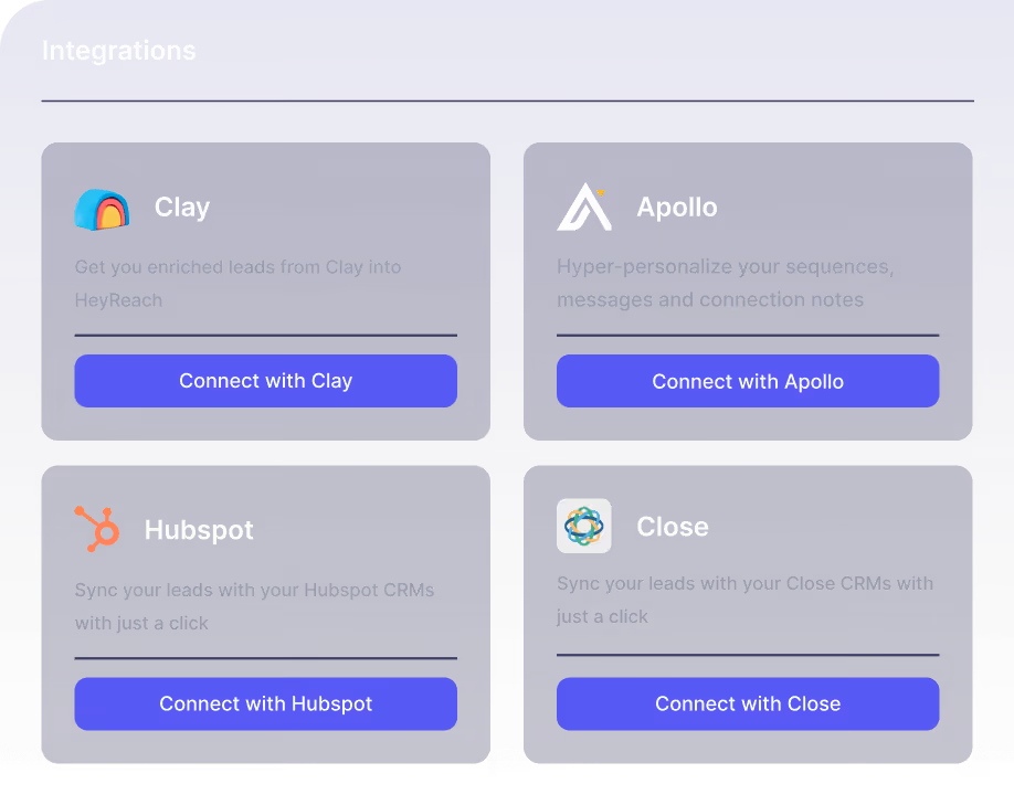 HeyReach Integrations & Api