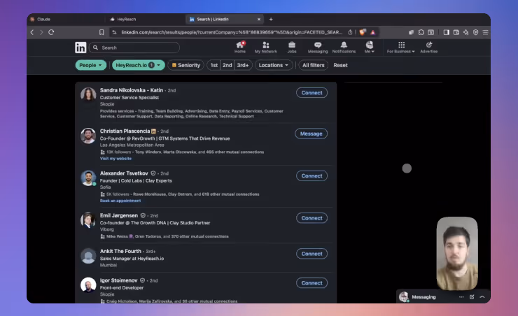 Filter decision makers in your lead list