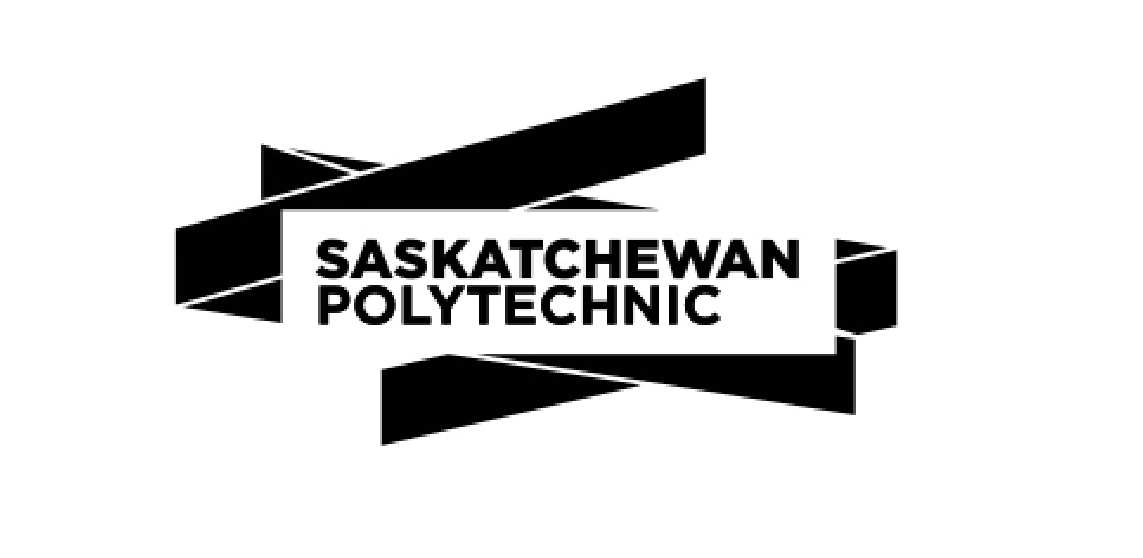 Saskatchewan Polytechnic logo featuring bold black geometric shapes framing the institution's name.