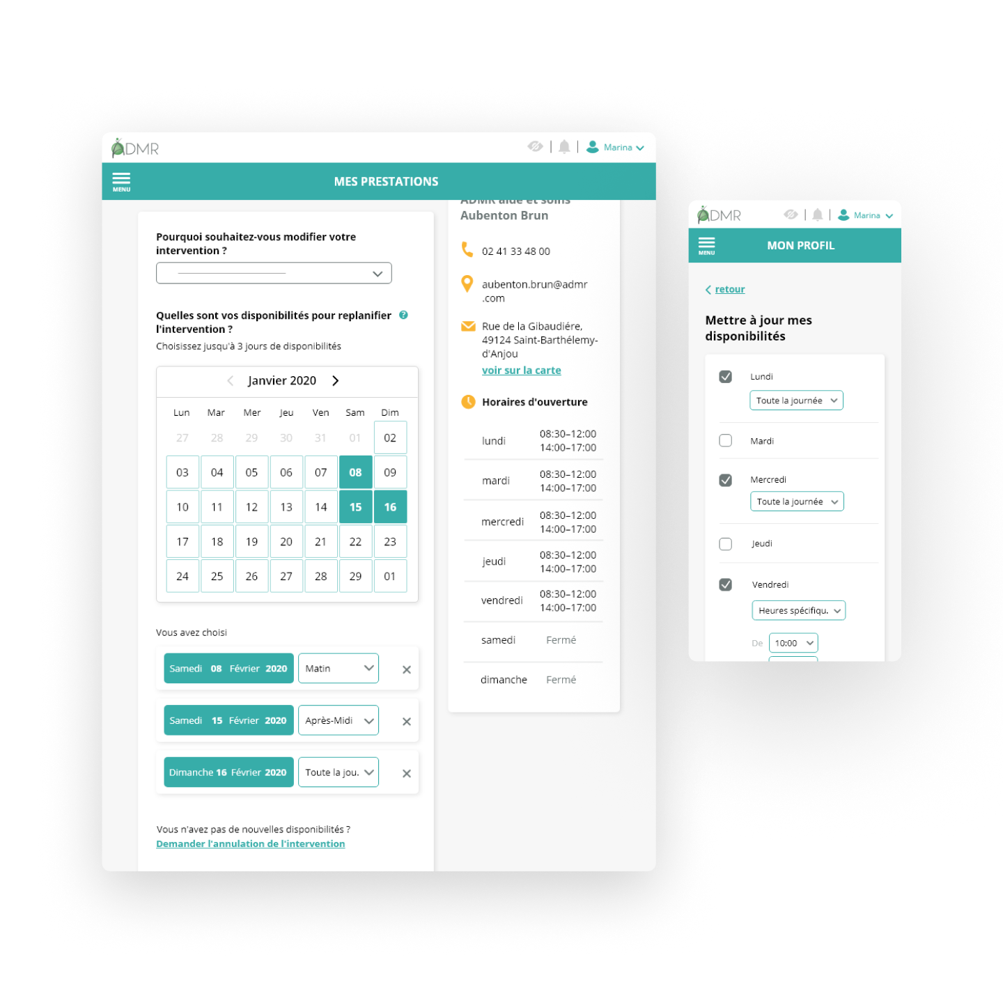 Responsive form design allowing users to share availability instead of selecting fixed time slots, accommodating staff processing delays