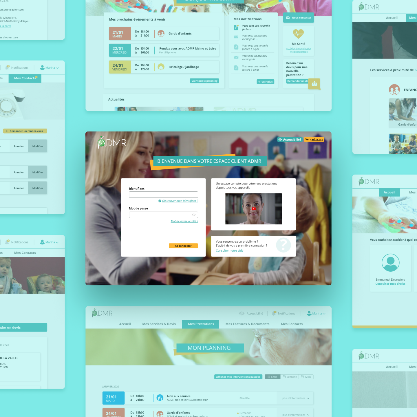 ADMR portal login screen?