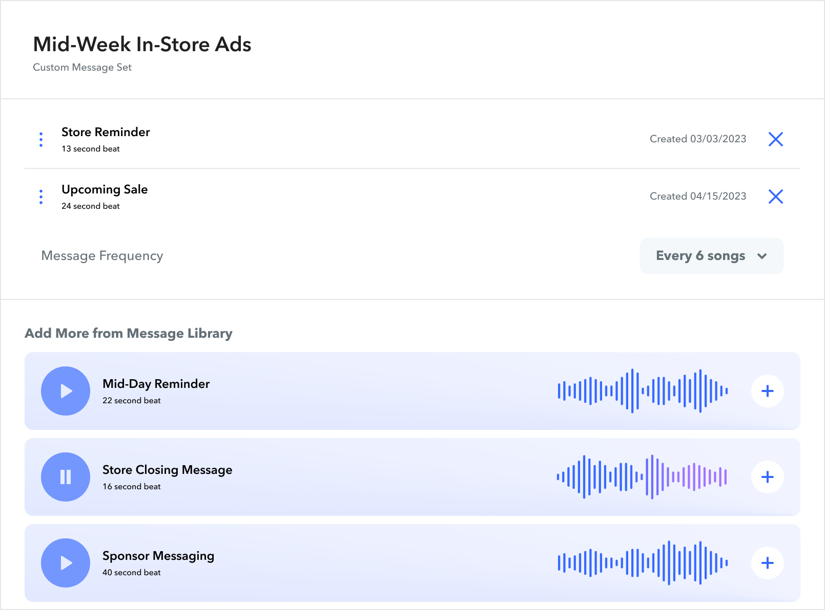 Slightly abstracted view of the CloudCover software showing mid-week store ads.