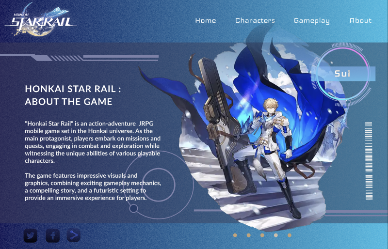 Honkai Star Rail Web Page