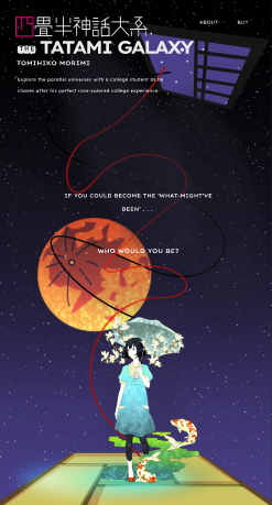 A display of Tatami Galaxy Publication Page