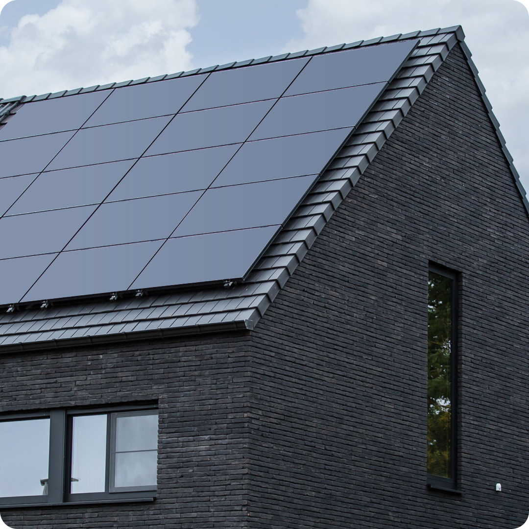 Solar panels on roof