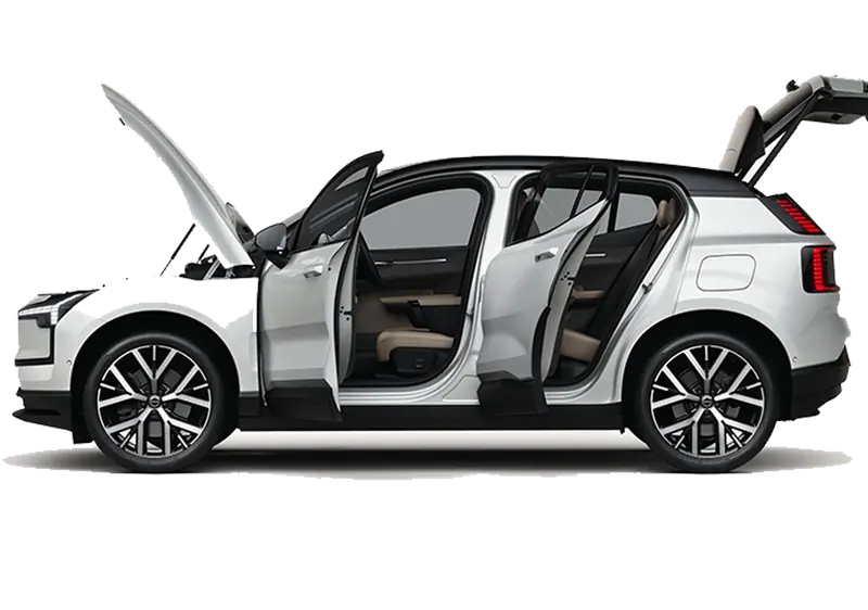 Volvo EX30 mit geöffneten Türen