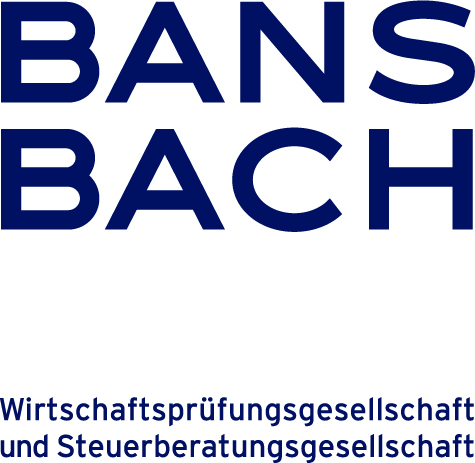 Bansbach Schriftzug mit dem Text Wirtschaftsprüfungsgesellschaft und Steuerberatungsgesellschaft darunter.