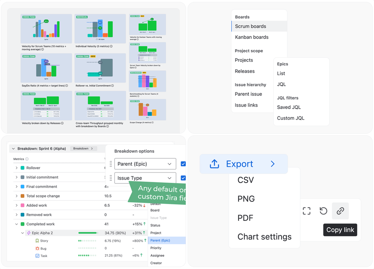 Analyze velocity in Jira