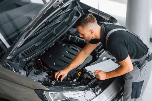 TÜV Vorbereitung bei TJs Garage.