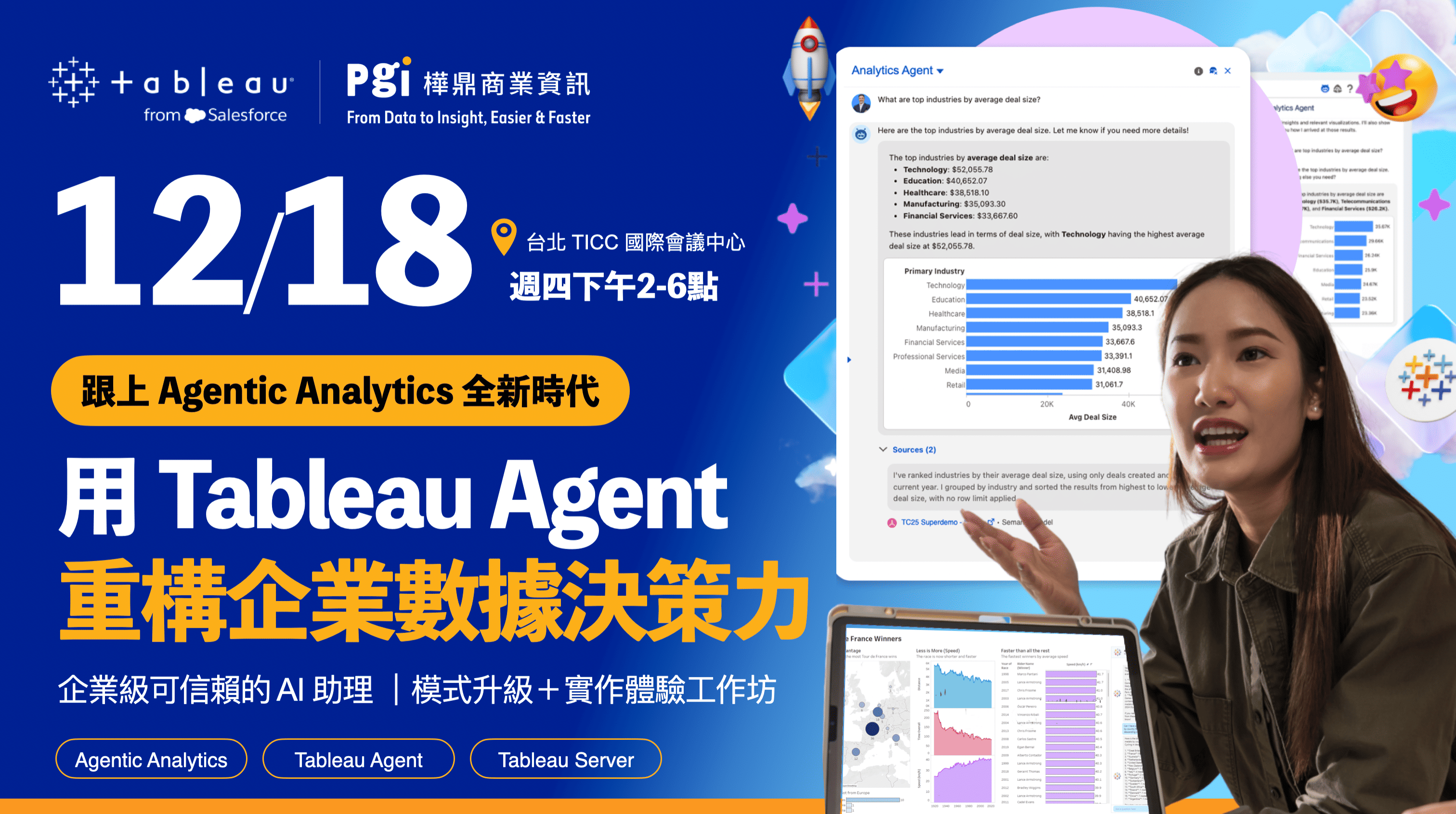 從 BI 到 Agentic Analytics|用 Tableau Agent 重塑企業數據決策力(含實作體驗)