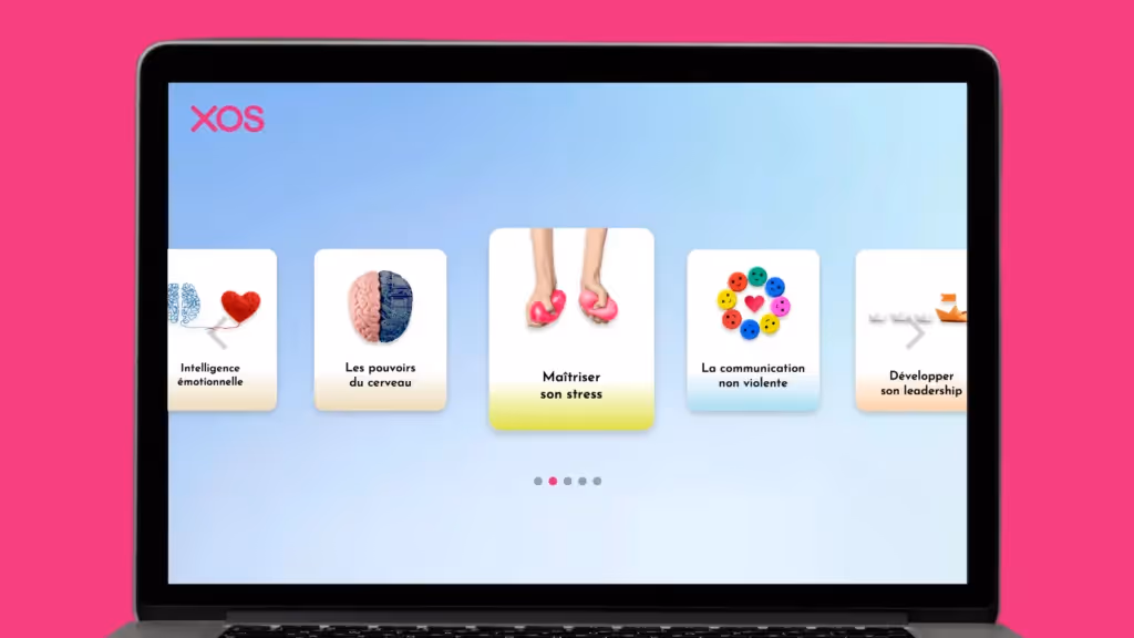 différentes thématiques softskills du catalogue e-learning de XOS