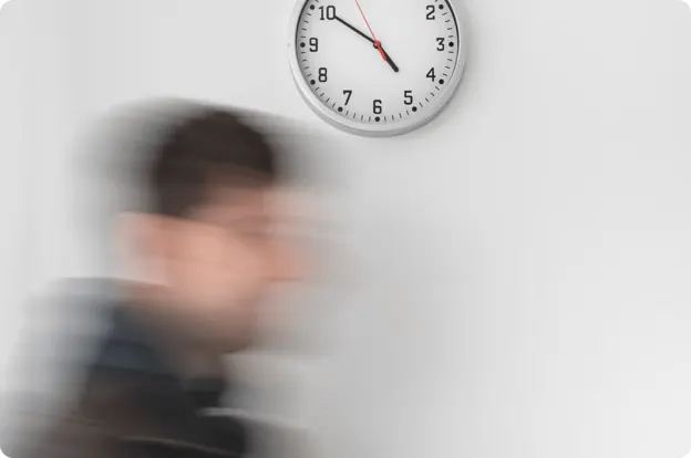 Fermeture sur l'horloge avec le changement d'heure