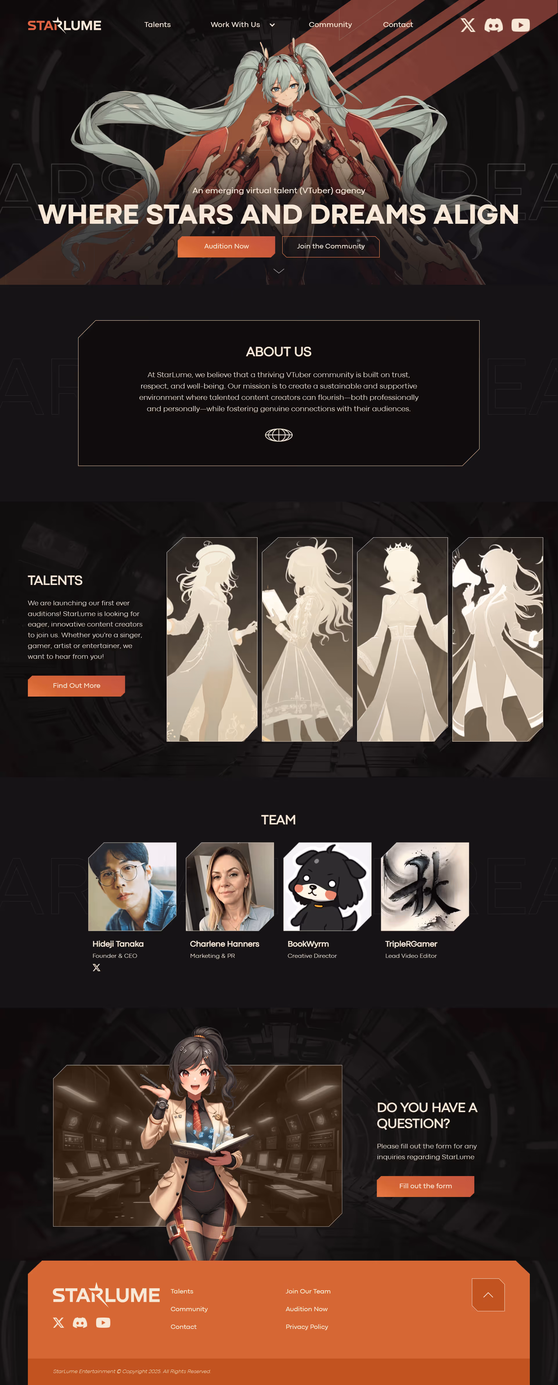 Starlume Website Design