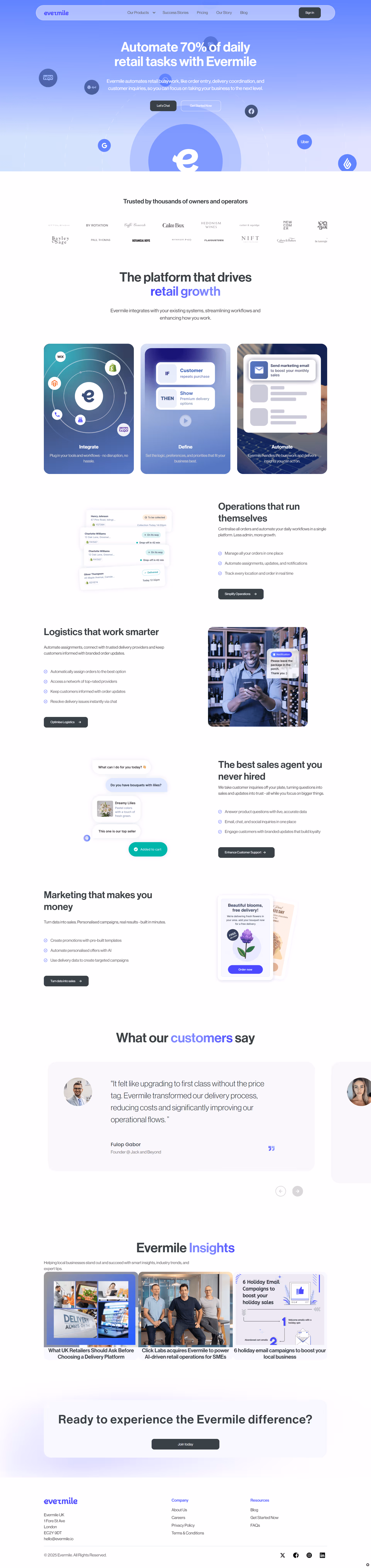 Evermile Webflow Website