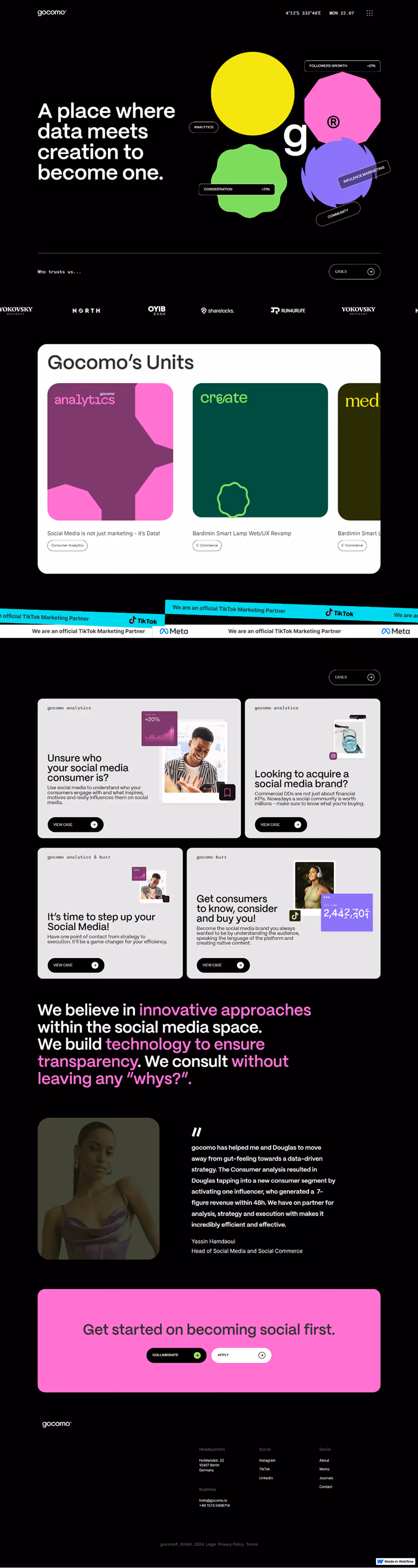 Gocomo Webflow Website Design