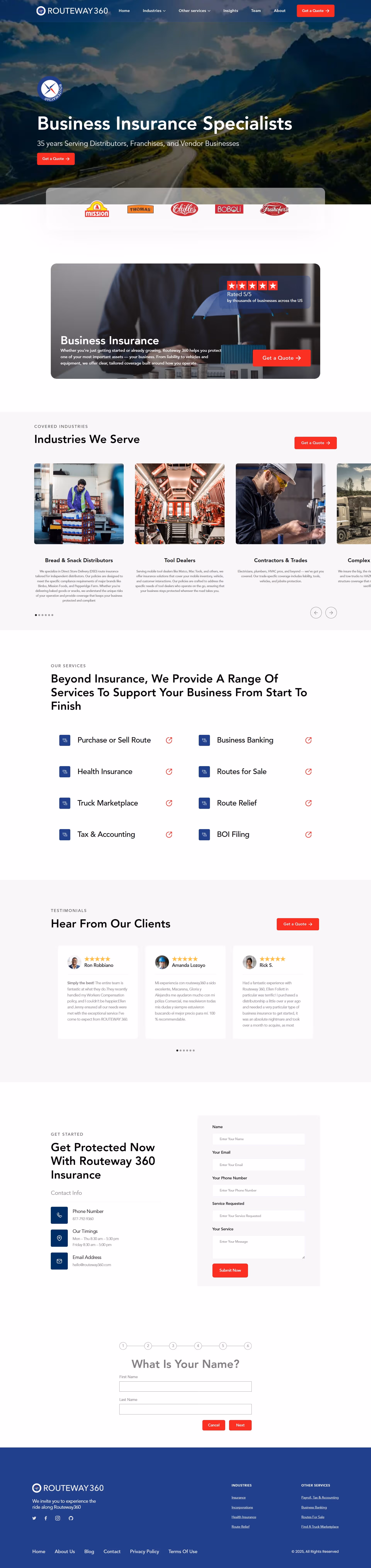 Routeway 360 Webflow Design