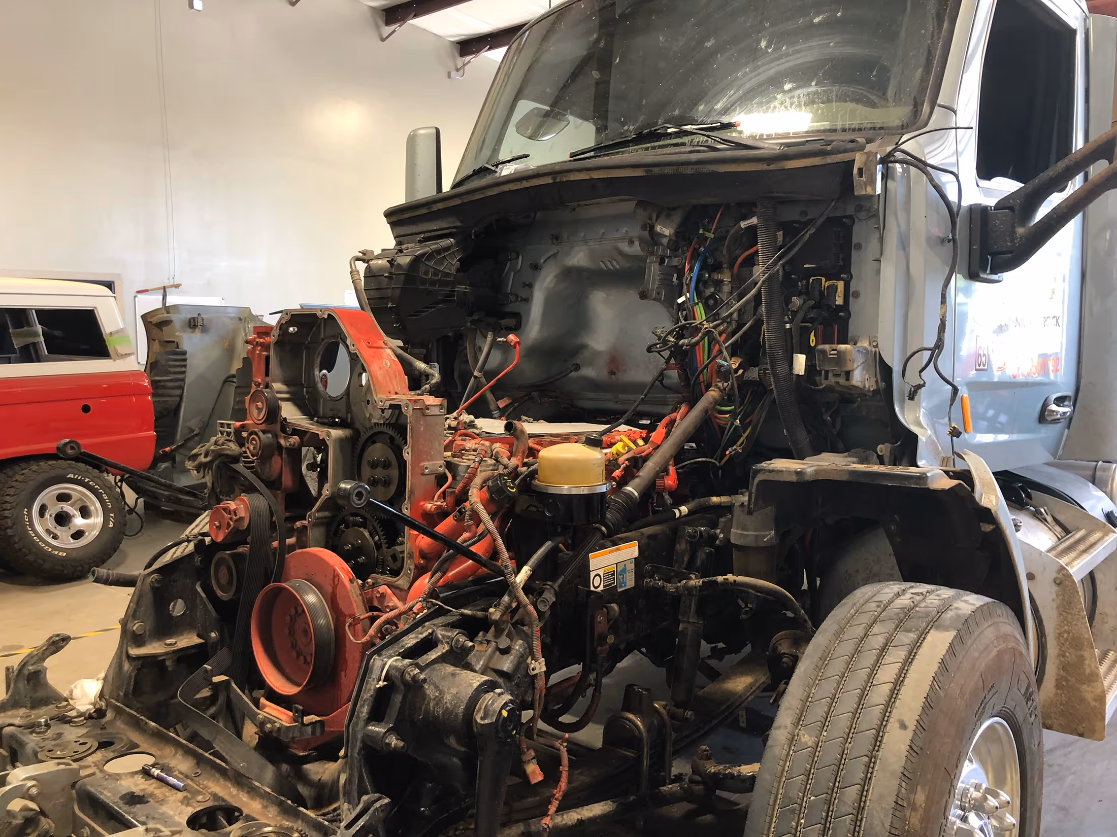 Diesel mechanic performing engine rebuild in Willows, CA