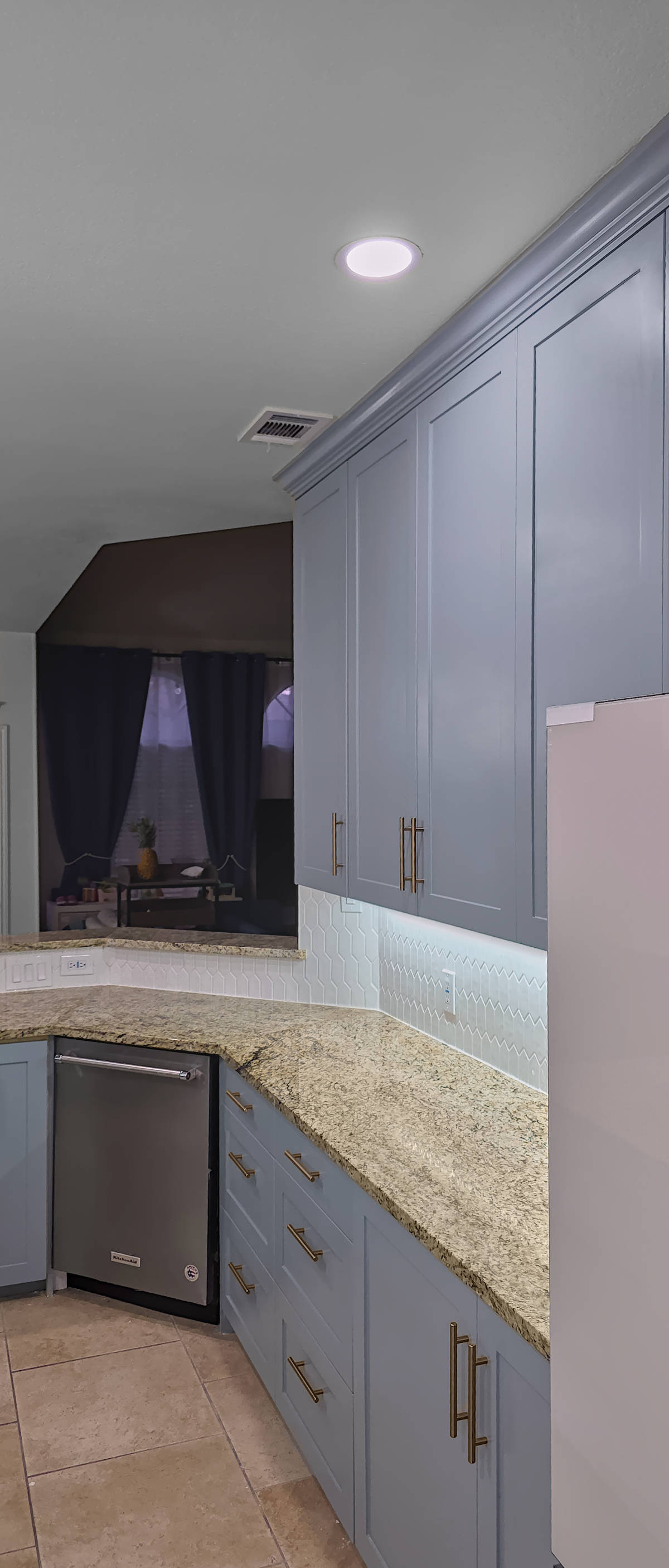 Full kitchen remodel with new custom built shaker style cabinets 