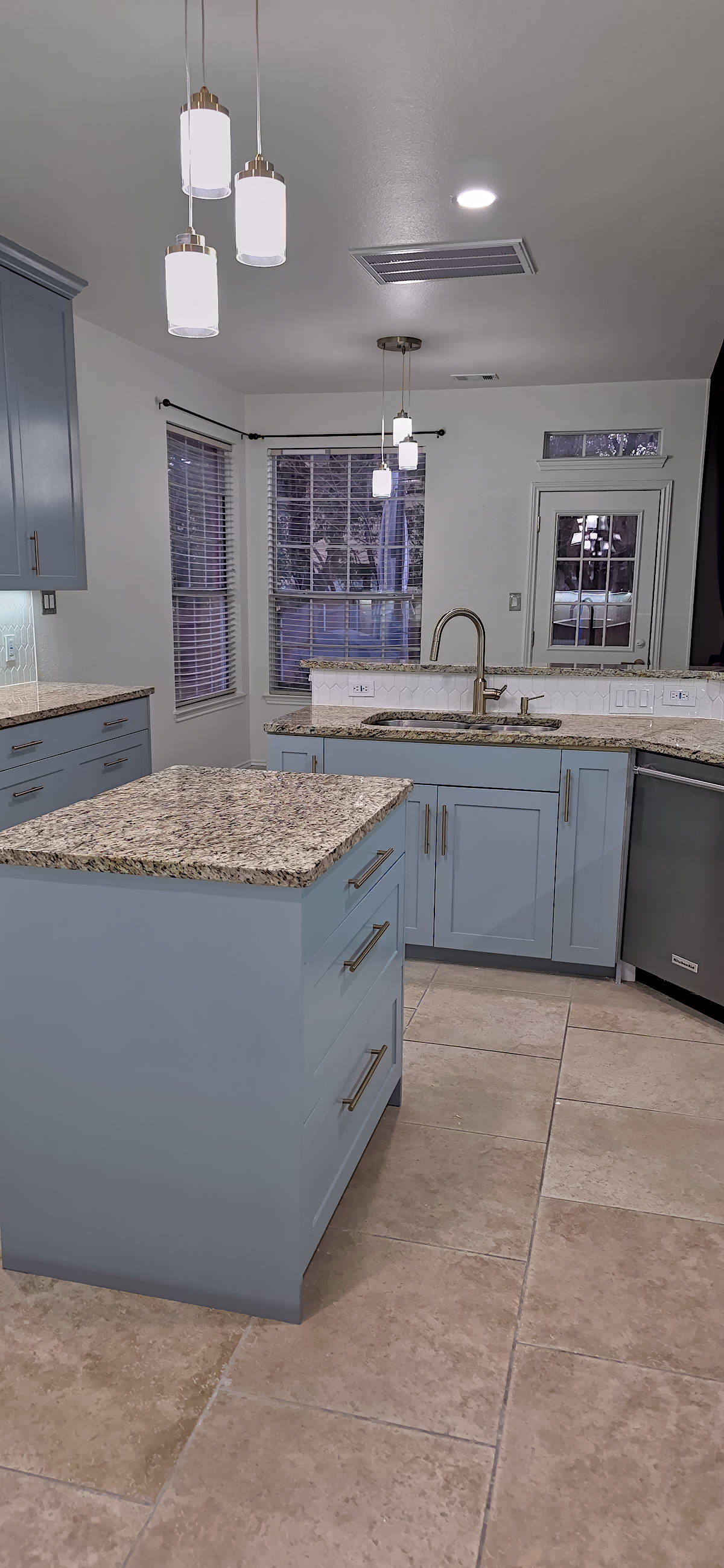 Full kitchen remodel with new custom built shaker style cabinets 