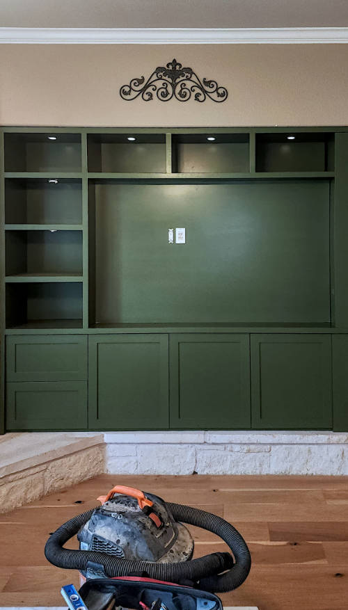 Custom TV cabinet.