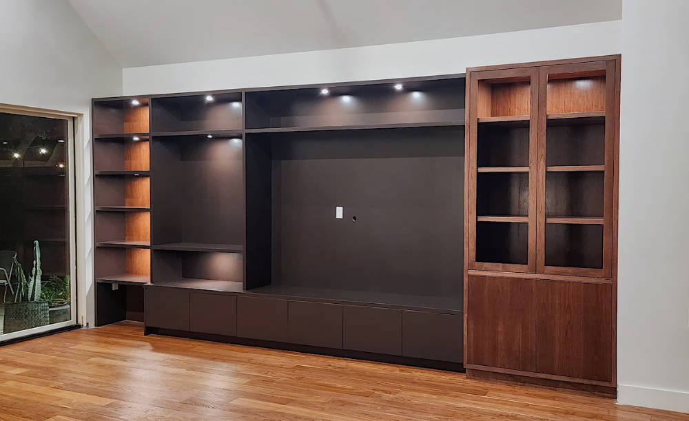 Custom TV cabinet.