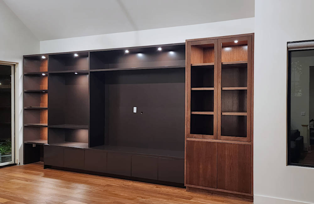 Custom TV cabinet.