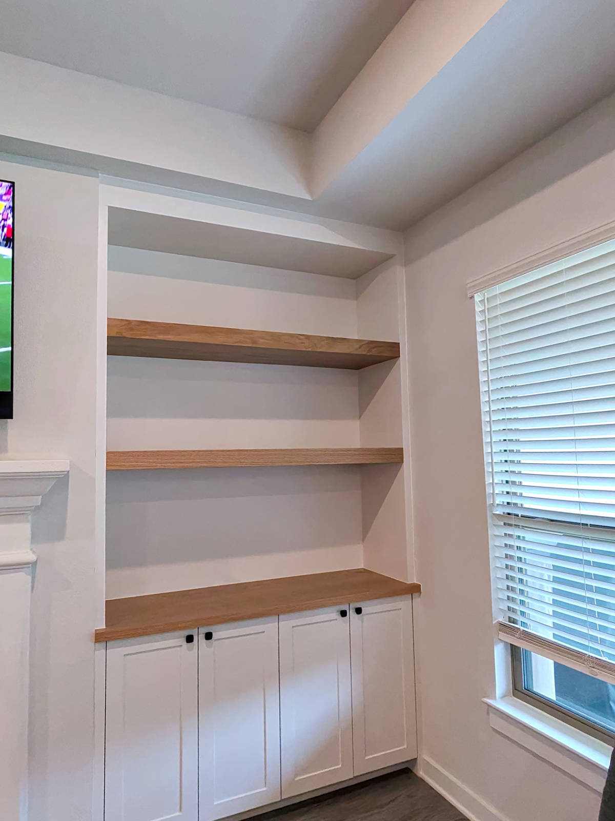 Custom living room built-in cabinet.