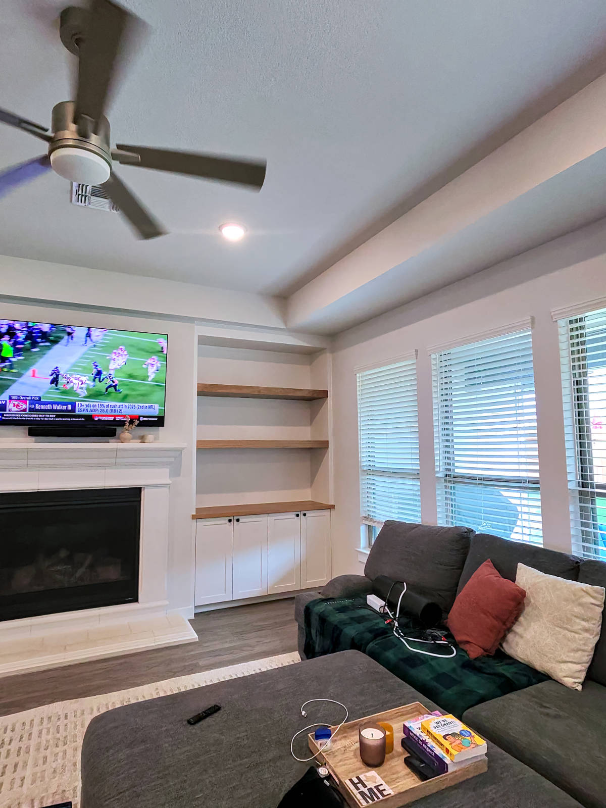 Custom living room built-in cabinet.
