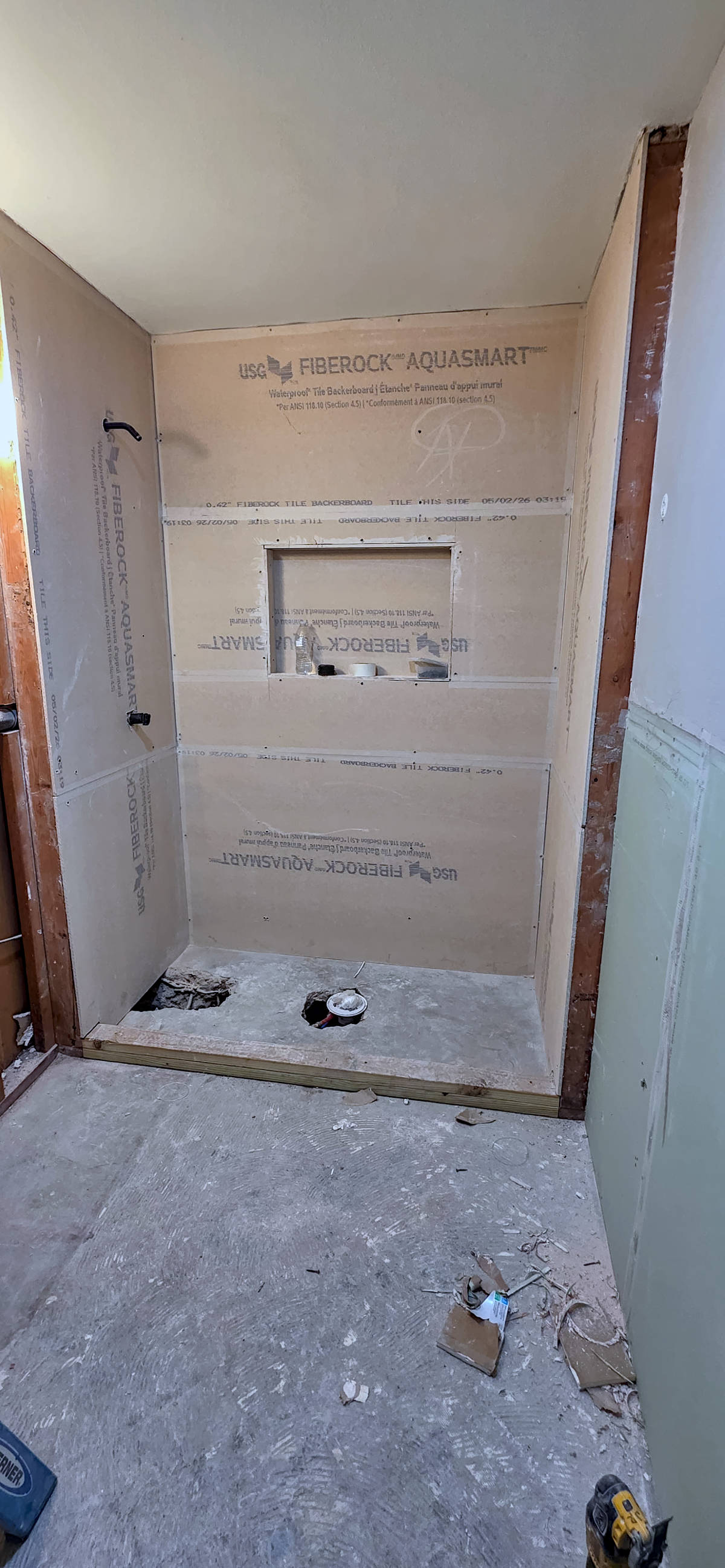 Bathroom remodel demolition.
