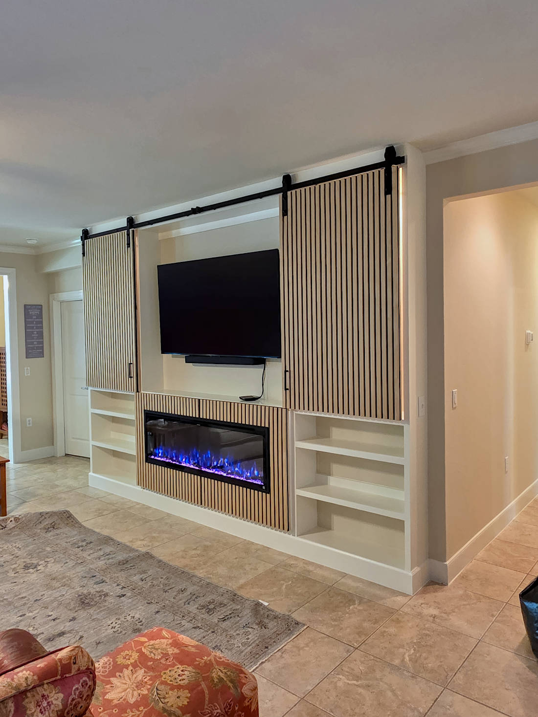 Custom living room TV cabinet.