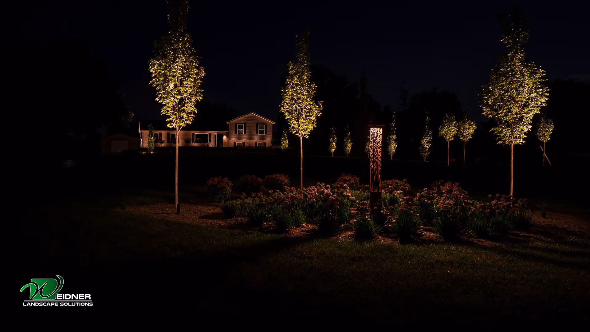 Residential outdoor lighting design and installation by Weidner Landscape Solutions in Troy, Ohio