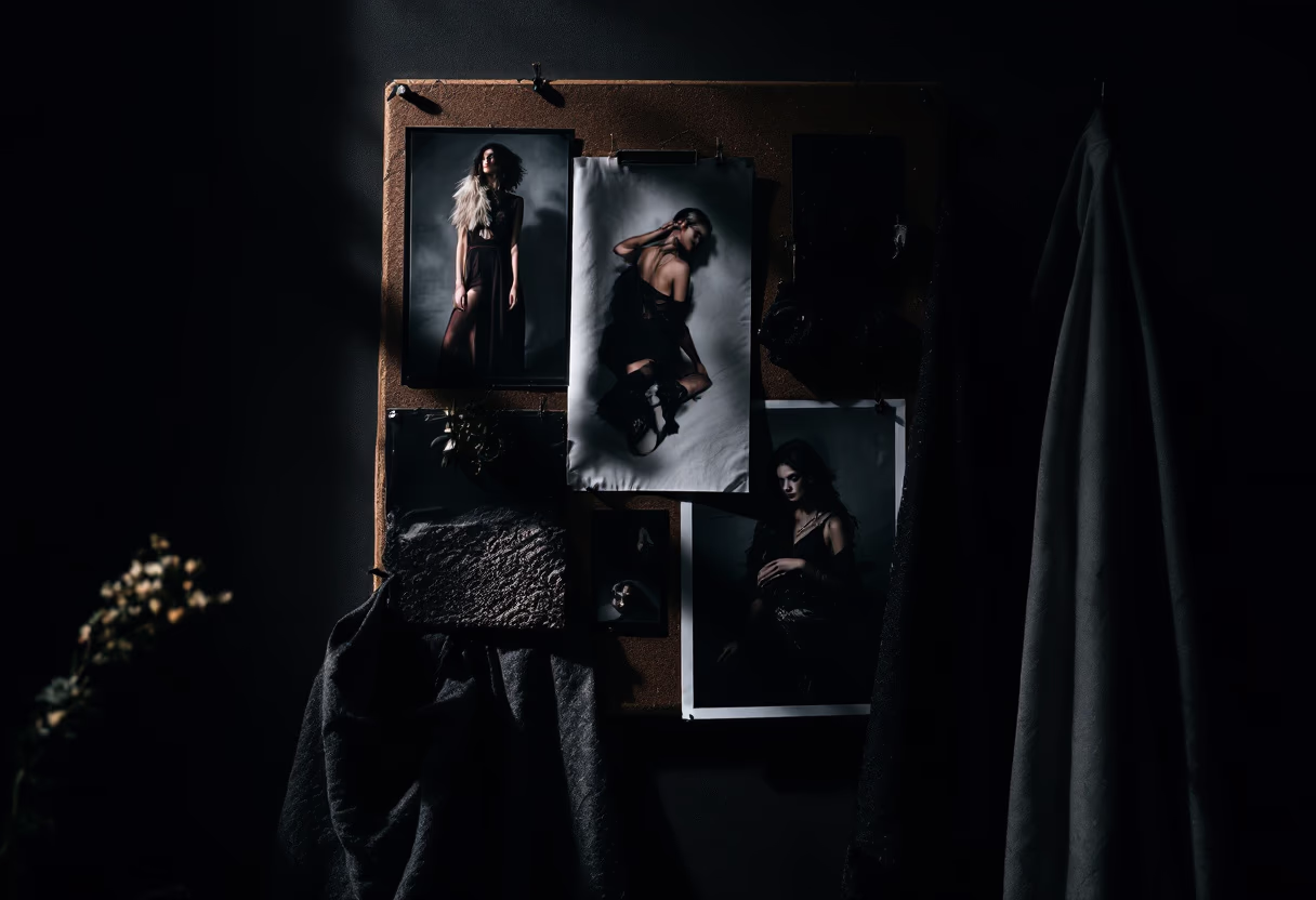 [background image] image of fashion inspiration board (for a clothing boutique)