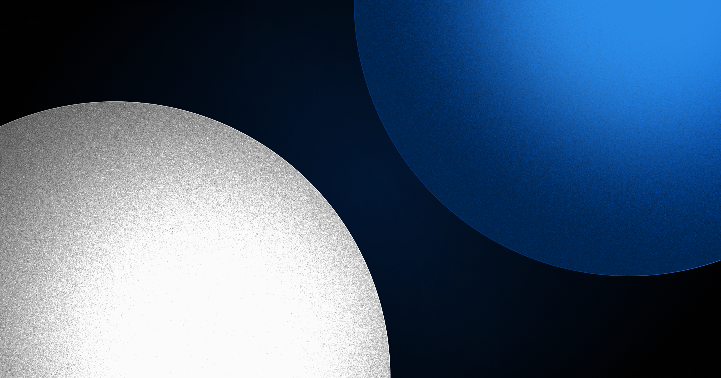 Two spheres with a bit of space in between them 